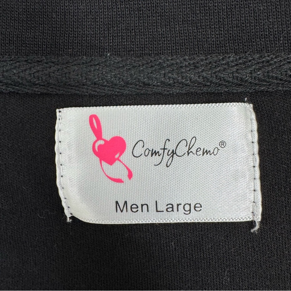 Comfy Chemo Men Large Chemotherapy Port Access Shirt Zipper Front Short Sleeves - Picture 6 of 15